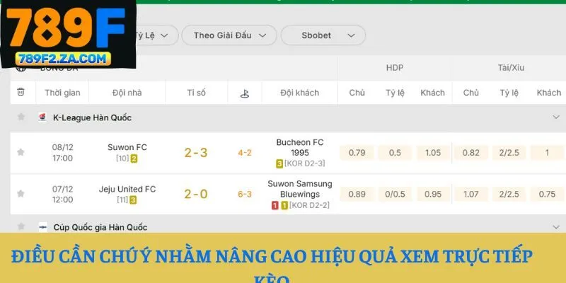 Điều cần chú ý nhằm nâng cao hiệu quả xem trực tiếp kèo